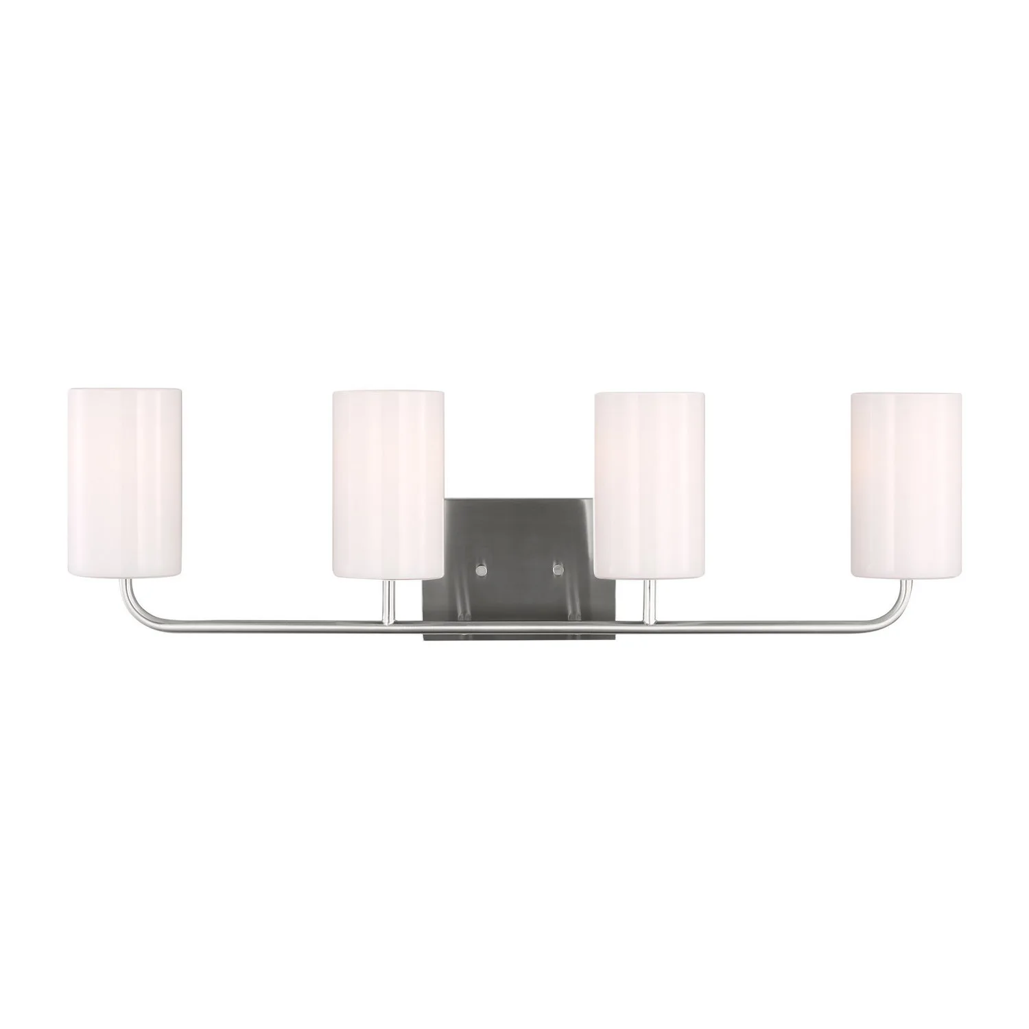 Rhett Four Light Vanity in Brushed Steel