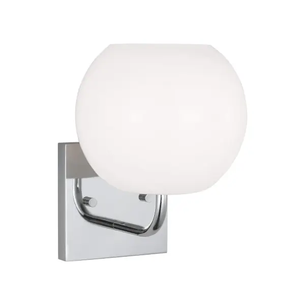 Collection: Rory Rooms: Bathroom, Bedroom, Entry Room/Hallway Finish: Chrome Glass: Opal Width: 6.88" Height: 9.25" Weight: 1.70 lb Extension from Wall: 8.00" Wire: 8" Black/White Canopy: DP:0.875'' W:5'' H:5'' OB UP:6.75'' OB DOWN:2.5'' Square Number of Bulbs: 1 Maximum Wattage: 60.00 W Bulb Type: A19 Bulb Base: Medium Voltage: 120.00 V Material: Steel Country of Origin: Vietnam Safety Listing: cETL Safety Rating: Damp Title 24 Spec Sheet Instructions