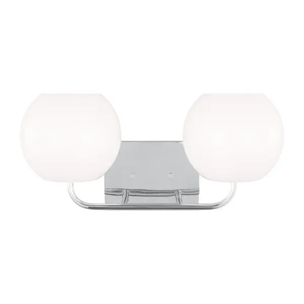 Collection: Rory Rooms: Bathroom, Bedroom, Entry Room/Hallway Finish: Chrome Glass: Opal Width: 18.00" Height: 8.63" Weight: 3.10 lb Extension from Wall: 8.00" Wire: 8" Black/White Canopy: DP:0.875'' W:7'' H:5'' OB UP:6.125'' OB DOWN:2.5'' Rectangular Bulbs Included Number of Bulbs: 2 Maximum Wattage: 9.00 W Bulb Type: A19 Bulb Base: E26 Medium Light Output: 800.00 lm Color Temperature: 3000 K CRI: 90 Voltage: 120.00 V Material: Steel Country of Origin: Vietnam Safety Listing: cETL Safety Rating: Damp Title 24 Spec Sheet Instructions