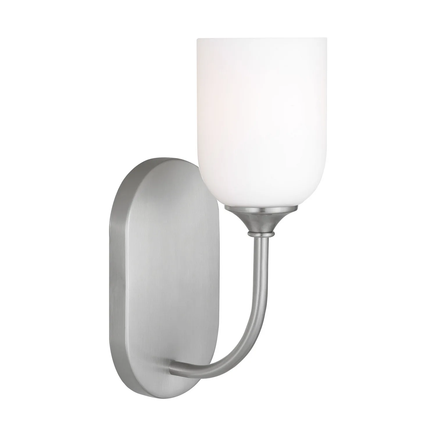 Emile One Light Vanity in Brushed Steel