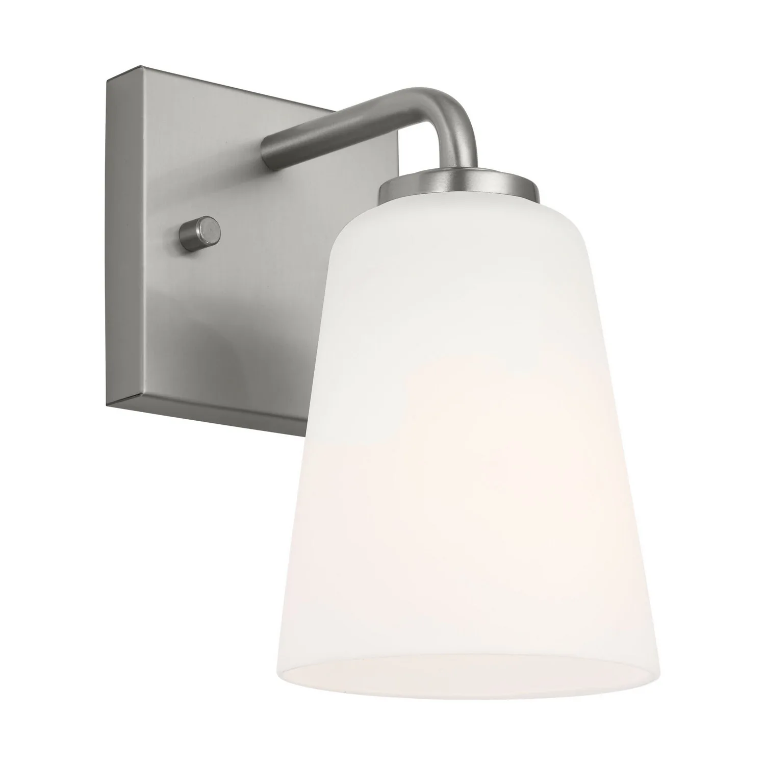 Miles 1-Light Vanity Sconce in Brushed Nickel