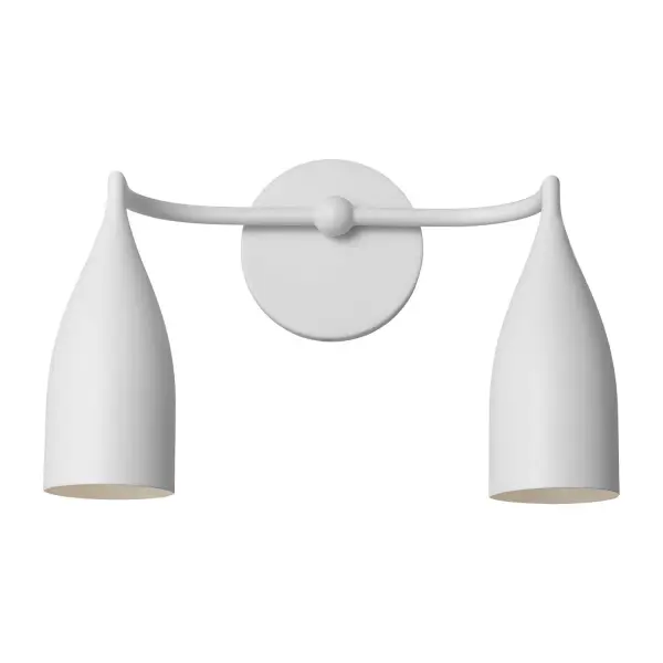 Collection: Maya Rooms: Bathroom,Bedroom,Entry Room/Hallway Finish: Matte White Width: 14.75" Height: 10.13" Weight: 2.20 lb Extension from Wall: 6.50" Wire: 8" Black/White Canopy: D:5.125'' DP:0.75'' OB UP:7.5'' OB DOWN:2.625'' Round Number of Bulbs: 2 Maximum Wattage: 60.00 W Bulb Type: A19 Bulb Base: Medium Voltage: 120.00 V Material: Steel Country of Origin: Vietnam Safety Listing: cETL Safety Rating: Damp Title 24 Spec Sheet Instructions