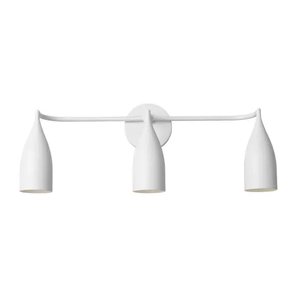 Collection: Maya Rooms: Bathroom,Bedroom,Entry Room/Hallway Finish: Matte White Width: 26.13" Height: 10.13" Weight: 3.01 lb Extension from Wall: 6.50" Wire: 8" Black/White Canopy: D:5.125'' DP:0.75'' OB UP:7.5'' OB DOWN:2.625'' Round Number of Bulbs: 3 Maximum Wattage: 60.00 W Bulb Type: A19 Bulb Base: Medium Voltage: 120.00 V Material: Steel Country of Origin: Vietnam Safety Listing: cETL Safety Rating: Damp Title 24 Spec Sheet Instructions