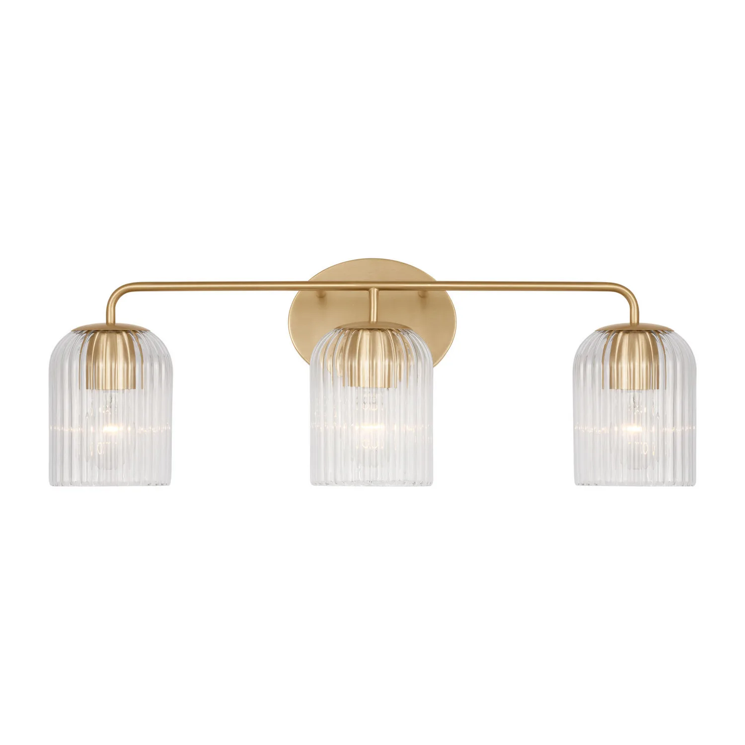 Eisele Three Light Vanity in Satin Brass