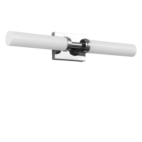 Collection: Coles Rooms: Bathroom, Bedroom, Entry Room/Hallway Finish: Chrome Glass: White Acrylic Shade Width: 24.00" Height: 4.50" Length: 3.87" Weight: 3.00 lb Extension from Wall: 3.87" Canopy: DP:1" W:6" H:4.5" Rectangle Bulbs Included Maximum Wattage: 16.00 W Bulb Base: Dedicated Light Source: LED Light Output: 1200.00 lm Color Temperature: 2700 K CRI: 90 Voltage: 120.00 V Material: Aluminum Country of Origin: Thailand Safety Listing: ETL Safety Rating: DAMP ADA Title 24 LED Spec Sheet