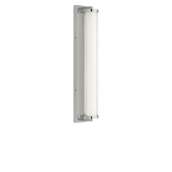 Collection: Weston Rooms: Bathroom, Bedroom, Entry Room/Hallway Finish: Chrome Glass: Transparent Polycarbonate Shade Width: 22.00" Height: 4.25" Length: 3.87" Weight: 5.00 lb Extension from Wall: 3.87" Canopy: DP:1" W:22" H:4.25" Rectangle Bulbs Included Maximum Wattage: 16.00 W Bulb Base: Dedicated Light Source: LED Light Output: 1000.00 lm Color Temperature: 2700 K CRI: 90 Voltage: 120.00 V Material: Aluminum Country of Origin: Thailand Safety Listing: ETL Safety Rating: DAMP ADA Title 24 LED Spec Sheet