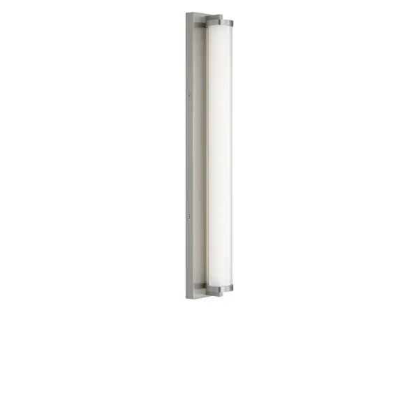Collection: Weston Rooms: Bathroom, Bedroom, Entry Room/Hallway Finish: Brushed Nickel Glass: Transparent Polycarbonate Shade Width: 28.00" Height: 4.25" Length: 3.87" Weight: 6.00 lb Extension from Wall: 3.87" Canopy: DP:1" W:28" H:4.25" Rectangle Bulbs Included Maximum Wattage: 24.00 W Bulb Base: Dedicated Light Source: LED Light Output: 1500.00 lm Color Temperature: 2700 K CRI: 90 Voltage: 120.00 V Material: Aluminum Country of Origin: Thailand Safety Listing: ETL Safety Rating: DAMP ADA Title 24 LED Spec Sheet