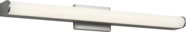 Collection: Cavitt Rooms: Bathroom, Bedroom, Entry Room/Hallway Finish: Brushed Nickel Glass: Polycarbonate Width: 24.00" Height: 3.00" Length: 3.10" Weight: 3.00 lb Extension from Wall: 3.10" Canopy: DP:0.6" W:5" H:3" Rectangle Bulbs Included Maximum Wattage: 25.00 W Bulb Base: Dedicated Light Source: LED Light Output: 1800.00 lm Color Temperature: 2700 K CRI: 90 Voltage: 120.00 V Material: Aluminum Country of Origin: Thailand Safety Listing: ETL Safety Rating: DAMP ADA Title 24 LED Spec Sheet