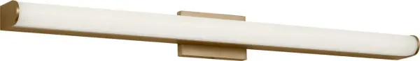 Collection: Cavitt Rooms: Bathroom, Bedroom, Entry Room/Hallway Finish: Satin Brass Glass: Polycarbonate Width: 30.00" Height: 3.00" Length: 3.10" Weight: 3.00 lb Extension from Wall: 3.10" Canopy: DP:0.6" W:5" H:3" Rectangle Bulbs Included Maximum Wattage: 30.50 W Bulb Base: Dedicated Light Source: LED Light Output: 2000.00 lm Color Temperature: 2700 K CRI: 90 Voltage: 120.00 V Material: Aluminum Country of Origin: Thailand Safety Listing: ETL Safety Rating: DAMP ADA Title 24 LED Spec Sheet