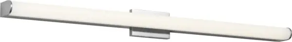Collection: Cavitt Rooms: Bathroom, Bedroom, Entry Room/Hallway Finish: Chrome Glass: Polycarbonate Width: 36.00" Height: 3.00" Length: 3.10" Weight: 3.00 lb Extension from Wall: 3.10" Canopy: DP:0.6" W:5" H:3" Rectangle Bulbs Included Maximum Wattage: 34.00 W Bulb Base: Dedicated Light Source: LED Light Output: 2400.00 lm Color Temperature: 2700 K CRI: 90 Voltage: 120.00 V Material: Aluminum Country of Origin: Thailand Safety Listing: ETL Safety Rating: DAMP ADA Title 24 LED Spec Sheet