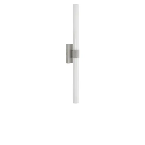 Collection: Sarco Rooms: Bathroom, Bedroom, Entry Room/Hallway Finish: Brushed Nickel Glass: White Acrylic Shade Width: 36.00" Height: 5.00" Length: 3.90" Weight: 4.00 lb Extension from Wall: 3.90" Canopy: DP:1" W:7" H:5" Rectangle Bulbs Included Maximum Wattage: 32.00 W Bulb Base: Dedicated Light Source: LED Light Output: 2400.00 lm Color Temperature: 2700 K CRI: 90 Voltage: 120.00 V Material: Aluminum Country of Origin: Thailand Safety Listing: ETL Safety Rating: DAMP ADA Title 24 LED Spec Sheet