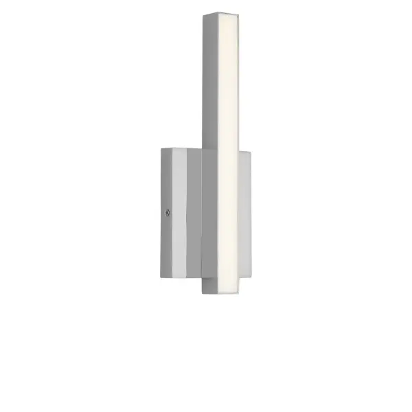 Collection: Marque Rooms: Bathroom, Bedroom, Entry Room/Hallway Finish: Chrome Glass: White Polycarbonate Shade Width: 4.50" Height: 13.00" Length: 2.25" Weight: 2.00 lb Extension from Wall: 2.25" Canopy: DP:1" W:4.5" H:6" Rectangle Bulbs Included Maximum Wattage: 13.00 W Bulb Base: Dedicated Light Source: LED Light Output: 600.00 lm Color Temperature: 2700 K CRI: 90 Voltage: 120.00 V Material: Aluminum Country of Origin: Thailand Safety Listing: ETL Safety Rating: DAMP ADA Title 24 LED Spec Sheet