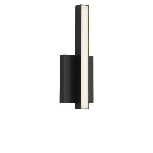 Collection: Marque Rooms: Bathroom, Bedroom, Entry Room/Hallway Finish: Midnight Black Glass: White Polycarbonate Shade Width: 4.50" Height: 13.00" Length: 2.25" Weight: 2.00 lb Extension from Wall: 2.25" Canopy: DP:1" W:4.5" H:6" Rectangle Bulbs Included Maximum Wattage: 13.00 W Bulb Base: Dedicated Light Source: LED Light Output: 600.00 lm Color Temperature: 2700 K CRI: 90 Voltage: 120.00 V Material: Aluminum Country of Origin: Thailand Safety Listing: ETL Safety Rating: DAMP ADA Title 24 LED Spec Sheet