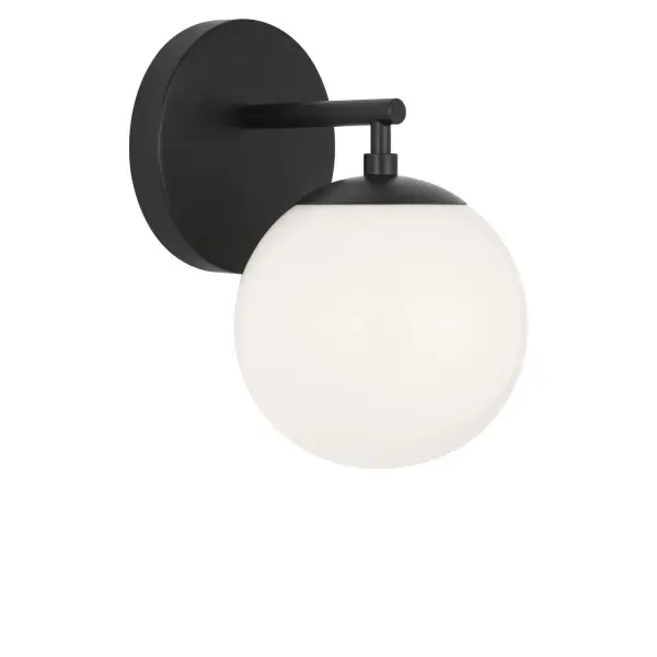 Collection: Nube Rooms: Bathroom, Bedroom, Entry Room/Hallway Finish: Midnight Black Glass: Clear White Glass Width: 5.50" Height: 8.63" Length: 7.00" Weight: 2.00 lb Extension from Wall: 7.00" Canopy: DP:0.75" W:5" H:5" Round Bulbs Included Number of Bulbs: 1 Bulb Type: B11 Bulb Base: E12 Color Temperature: 3000 K CRI: 90 Voltage: 120.00 V Material: Steel Country of Origin: Vietnam Safety Listing: ETL Safety Rating: DAMP