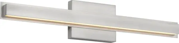 Collection: Aro Rooms: Bathroom, Bedroom, Entry Room/Hallway Finish: Brushed Nickel Glass: Silicone Diffuser Width: 24.00" Height: 4.50" Length: 1.88" Weight: 3.00 lb Extension from Wall: 1.87" Canopy: DP:1" W:24" H:4.5" Rectangle Bulbs Included Bulb Base: Dedicated Light Source: LED Light Output: 840.00 lm Color Temperature: 2700 K CRI: 90 Voltage: 120.00 V Material: Aluminum Country of Origin: Thailand Safety Listing: ETL Safety Rating: DAMP ADA Title 24 LED Spec Sheet