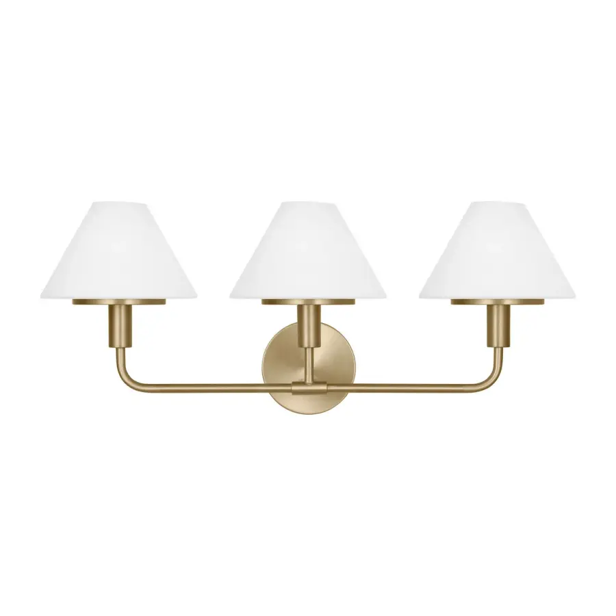 Mendota 3-Light Wall Sconce in Satin Brass