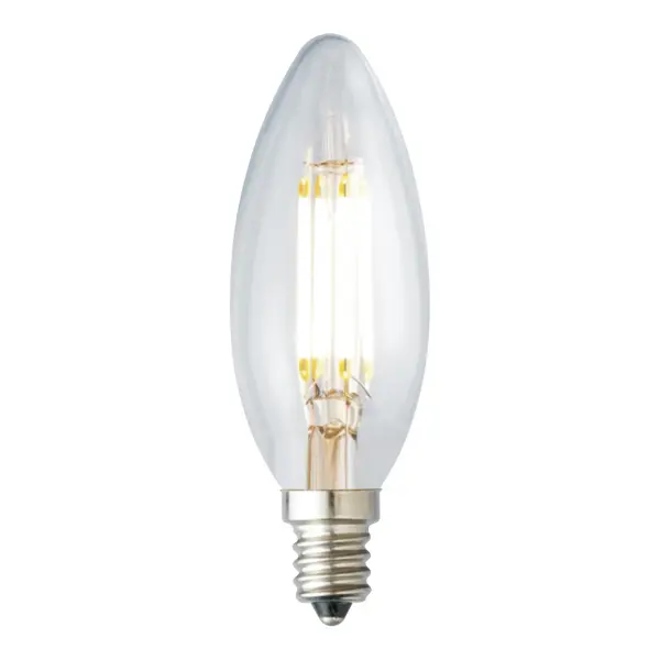 3.5W LED Torpedo Candelabra Bulb - 2700K Warm White