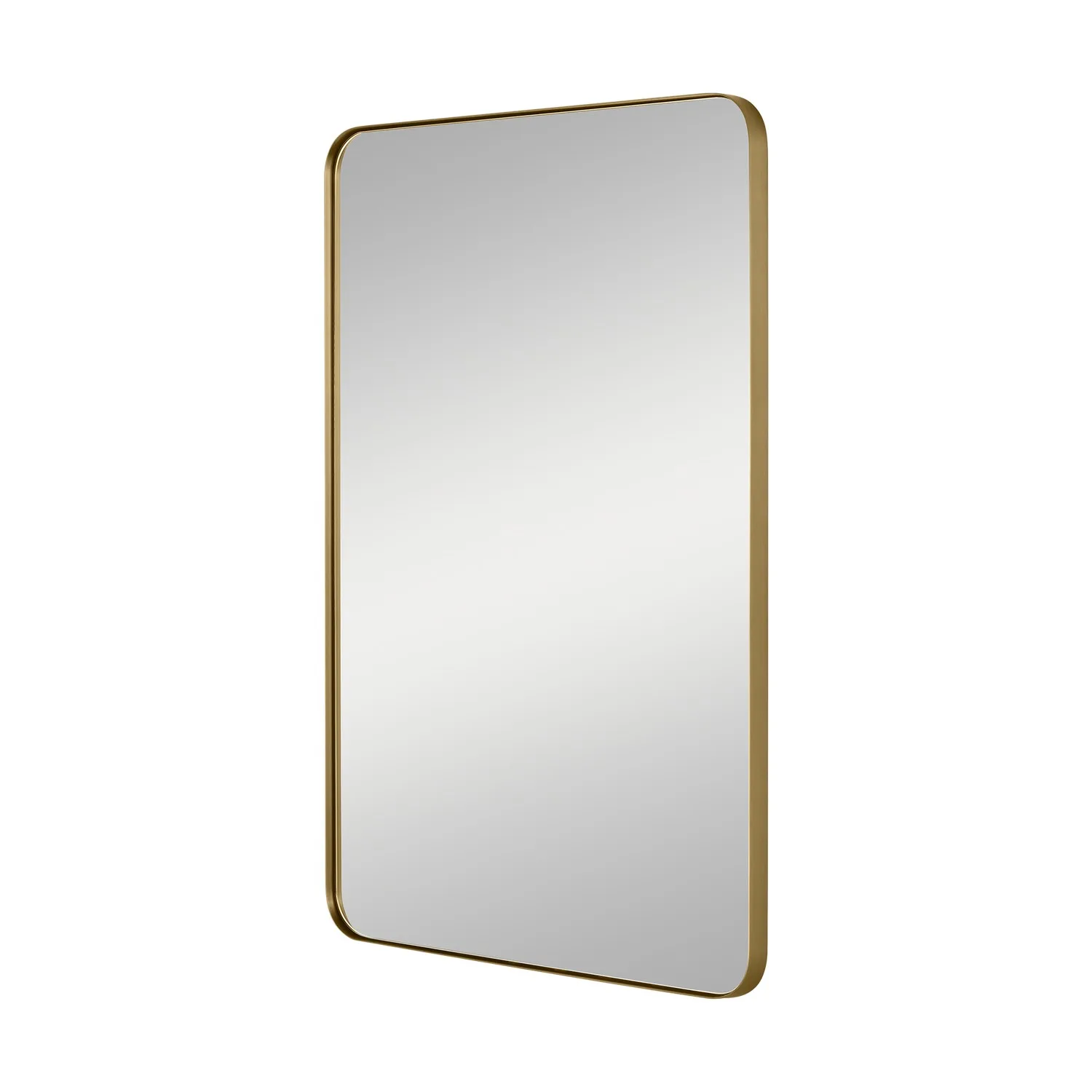 Planer Mirror in Burnished Brass