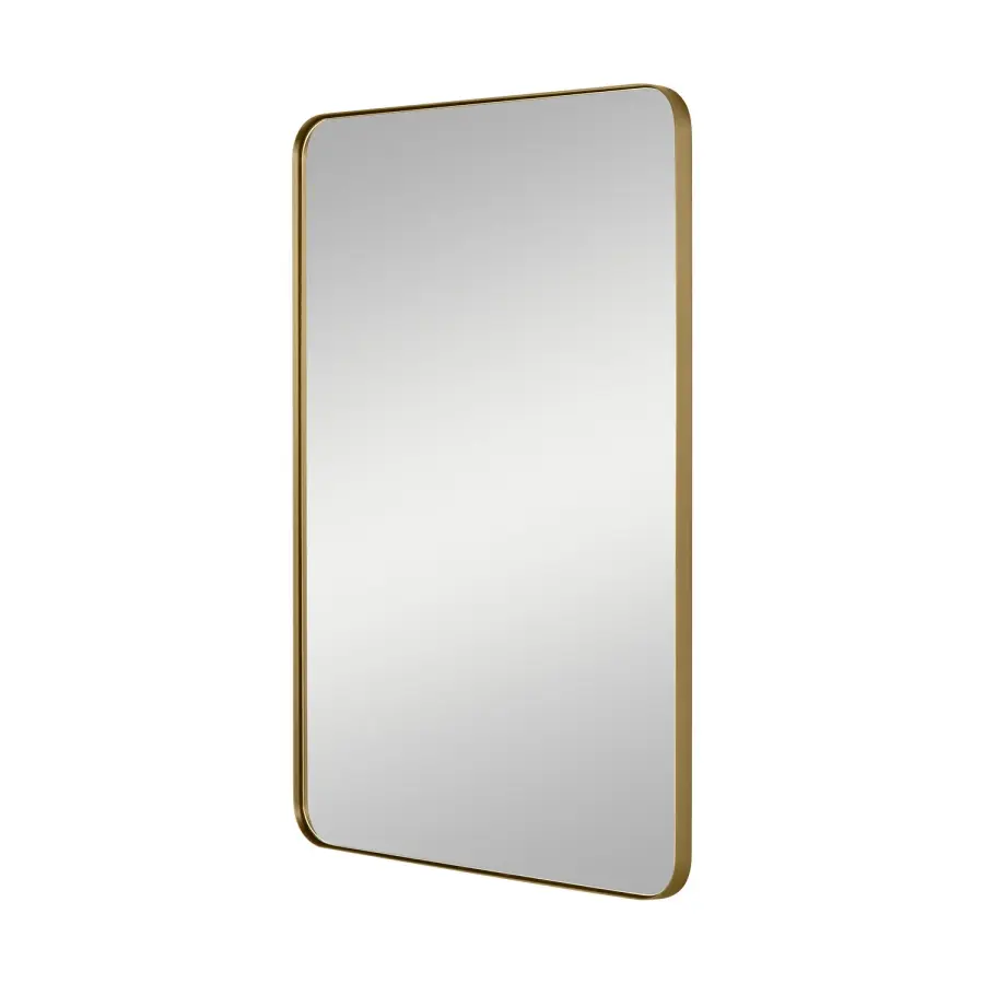 Planer Mirror in Burnished Brass
