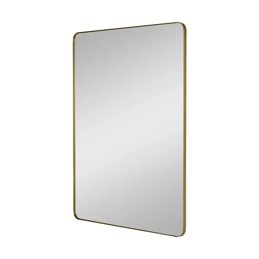 Planer 36" x 48" Mirror in Burnished Brass