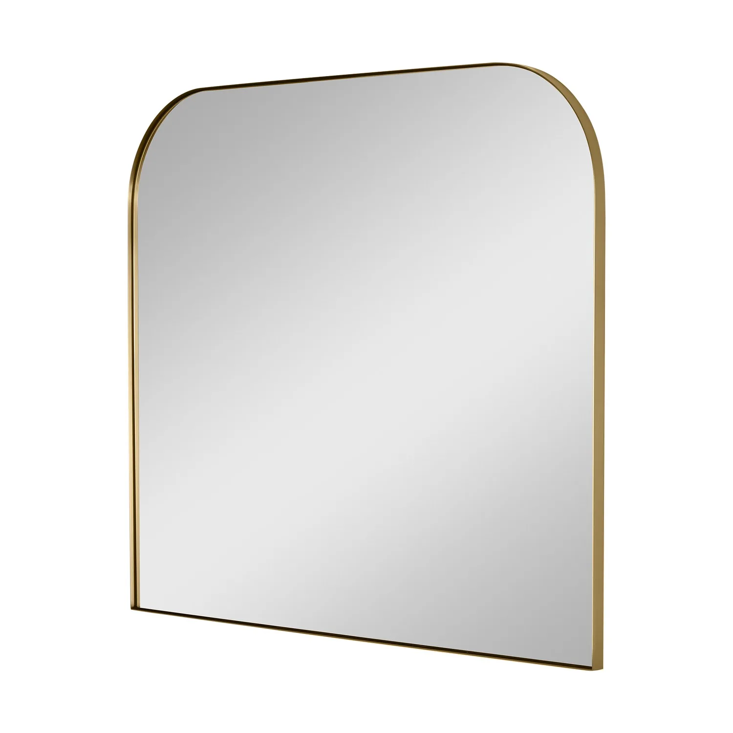 Planer Mirror in Burnished Brass