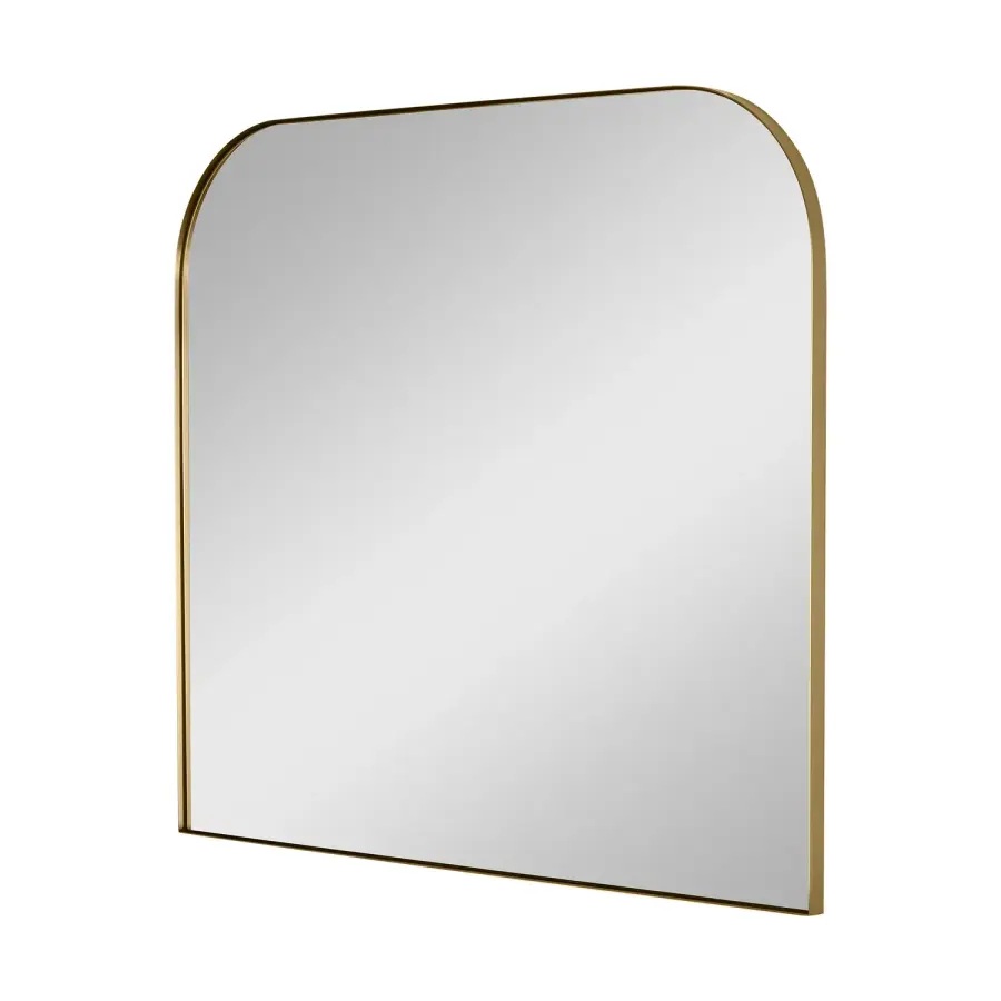 Planer Mirror in Burnished Brass