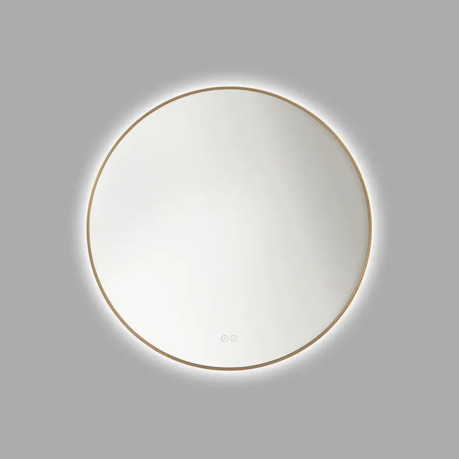 Cadre 30" LED Lighted Mirror in Satin Brass