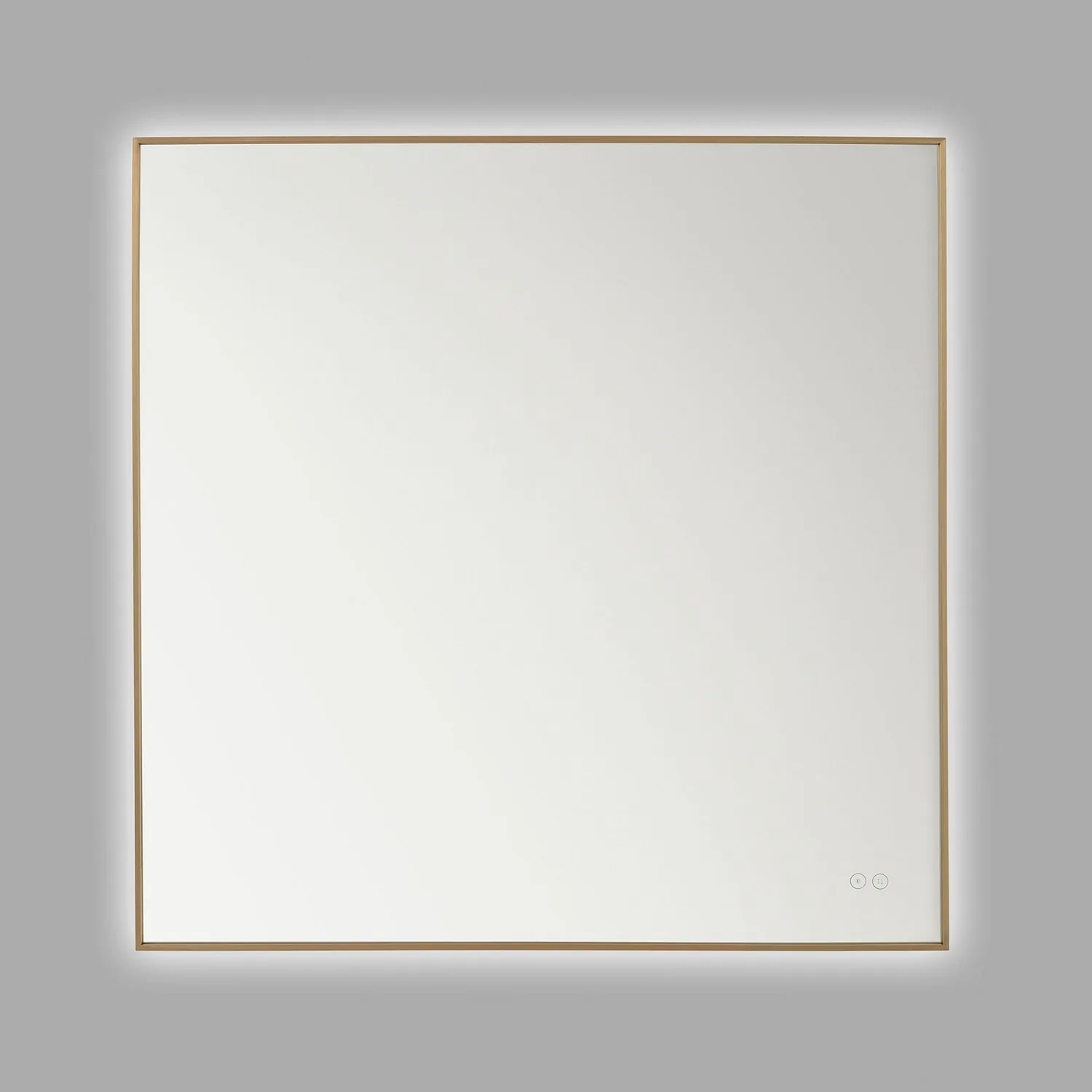 Cadre 36" LED Lighted Mirror in Satin Brass