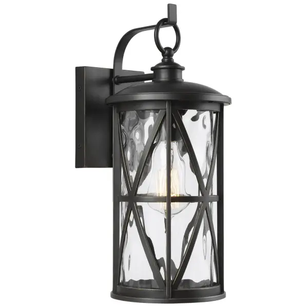 Collection: Millbrooke Designer: Feiss Rooms: Outdoor Finish: Antique Bronze Glass: Water Width: 6.75" Height: 15.50" Length: 6.75" Weight: 3.74 lb Extension from Wall: 8.25" Wire: 8" Black/White Canopy: DP:0.75'' W:4.75'' H:5.5'' OB UP:5.75'' OB DOWN:9.75'' Rectangular Number of Bulbs: 1 Maximum Wattage: 75.00 W Bulb Type: A19 Bulb Base: Medium Voltage: 120.00 V Material: StoneStrong Country of Origin: China Safety Listing: ETL Safety Rating: Wet Connection: Hardwired Title 24 Spec Sheet Instructions Parts Diagram