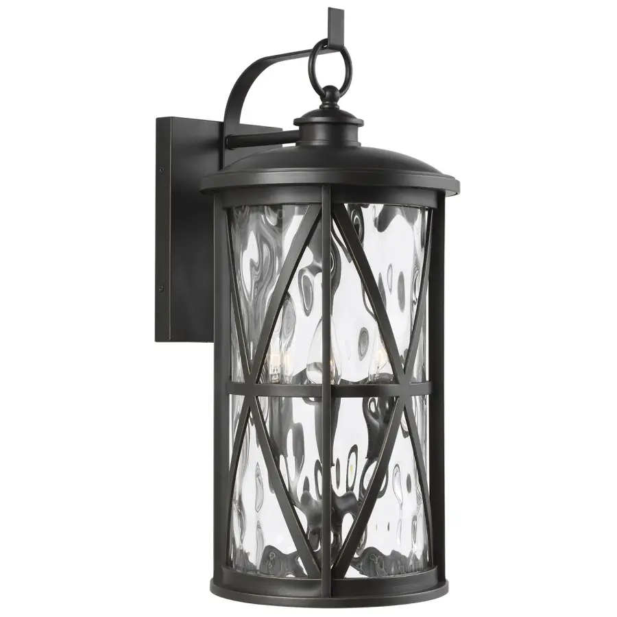 Millbrooke Three Light Outdoor Wall Lantern in Antique Bronze