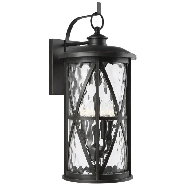 Collection: Millbrooke Designer: Feiss Rooms: Outdoor Finish: Antique Bronze Glass: Water Width: 12.00" Height: 26.88" Length: 12.00" Weight: 14.08 lb Extension from Wall: 14.25" Wire: 8" Black/White Canopy: DP:1'' W:6'' H:9'' OB UP:9.5'' OB DOWN:17.375'' Rectangular Number of Bulbs: 4 Maximum Wattage: 60.00 W Bulb Type: Torpedo Bulb Base: Candelabra Voltage: 120.00 V Material: StoneStrong Country of Origin: China Safety Listing: ETL Safety Rating: Wet Connection: Hardwired Title 24 Spec Sheet Instructions Parts Diagram