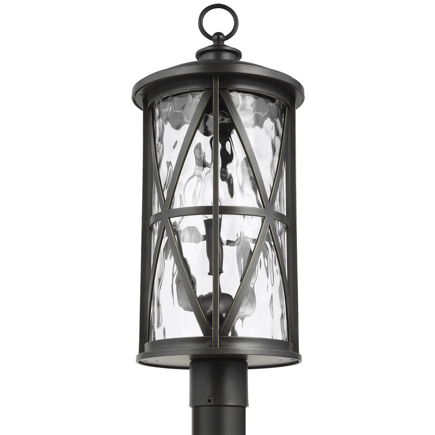 Millbrooke Three Light Outdoor Post Lantern in Antique Bronze