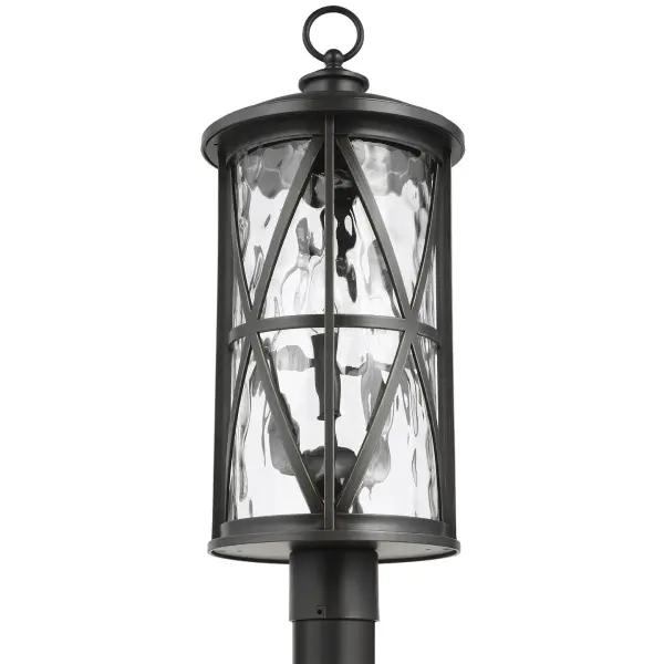 Collection: Millbrooke Designer: Feiss Rooms: Outdoor Finish: Antique Bronze Glass: Water Width: 10.00" Height: 24.50" Weight: 8.80 lb Wire: 12" Black/White Number of Bulbs: 3 Maximum Wattage: 60.00 W Bulb Type: Torpedo Bulb Base: Candelabra Voltage: 120.00 V Material: StoneStrong Country of Origin: China Safety Listing: ETL Safety Rating: Wet Connection: Hardwired Title 24 Spec Sheet Instructions Parts Diagram