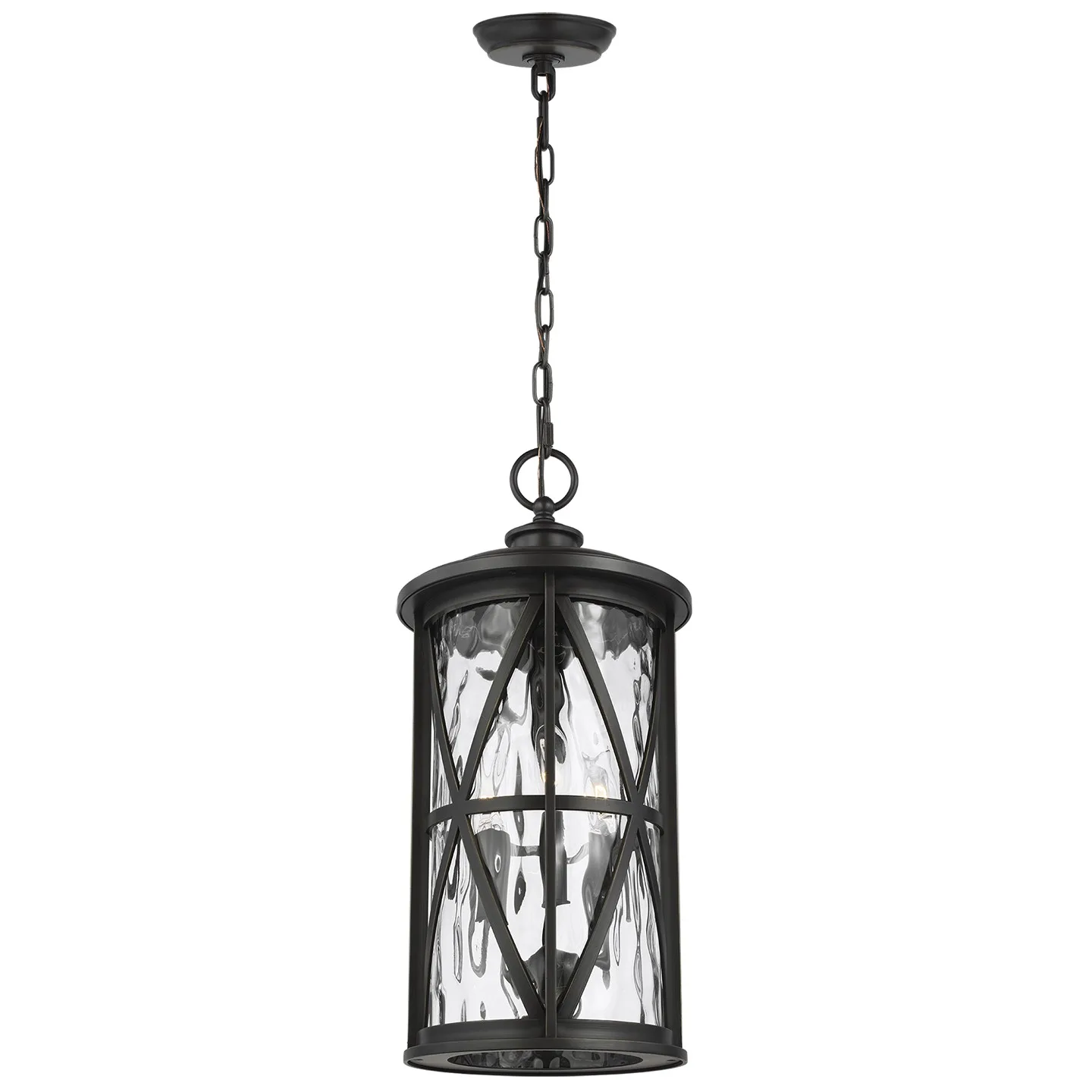 Millbrooke Three Light Outdoor Pendant in Antique Bronze
