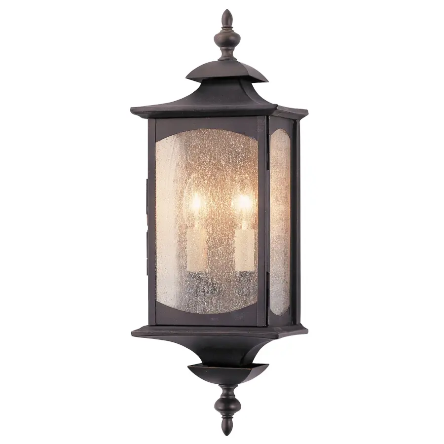 Market Square Two Light Outdoor Wall Lantern in Oil Rubbed Bronze