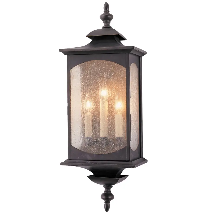 Market Square Three Light Outdoor Wall Lantern in Oil Rubbed Bronze