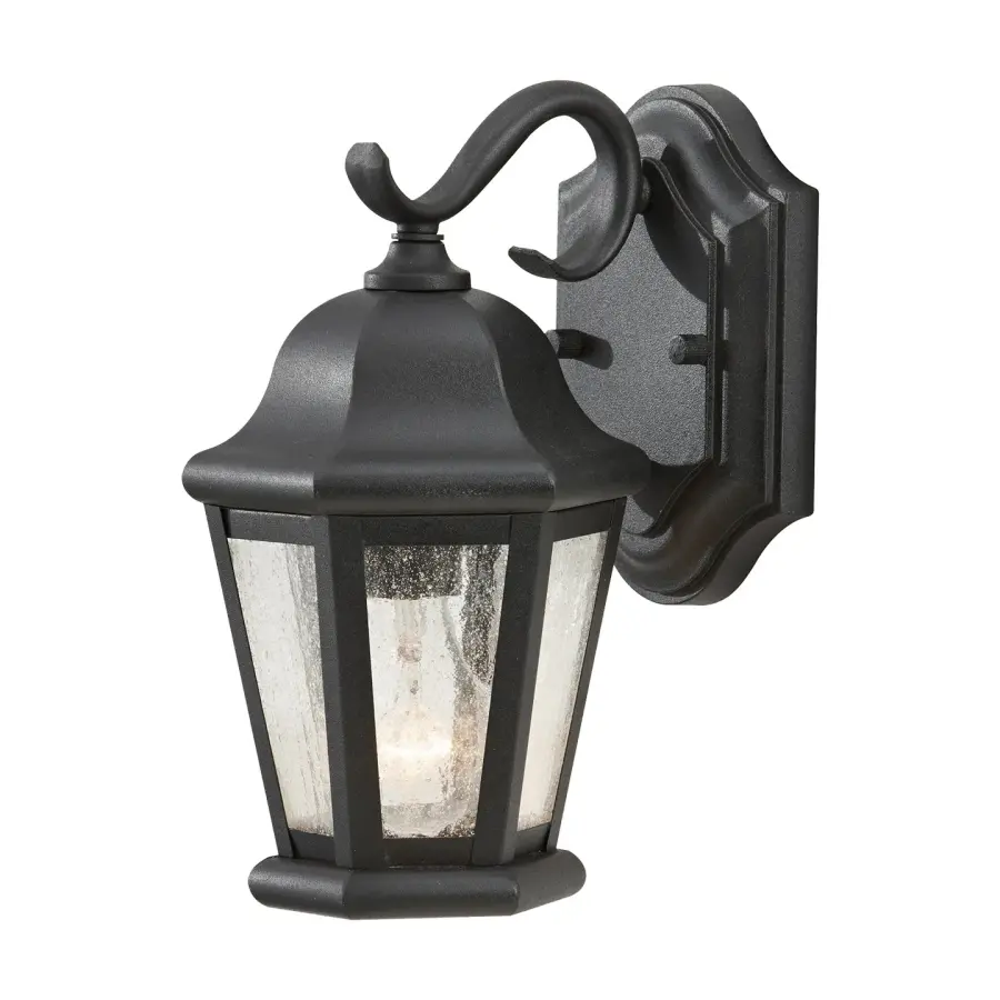 Martinsville Outdoor Wall Lantern in Black