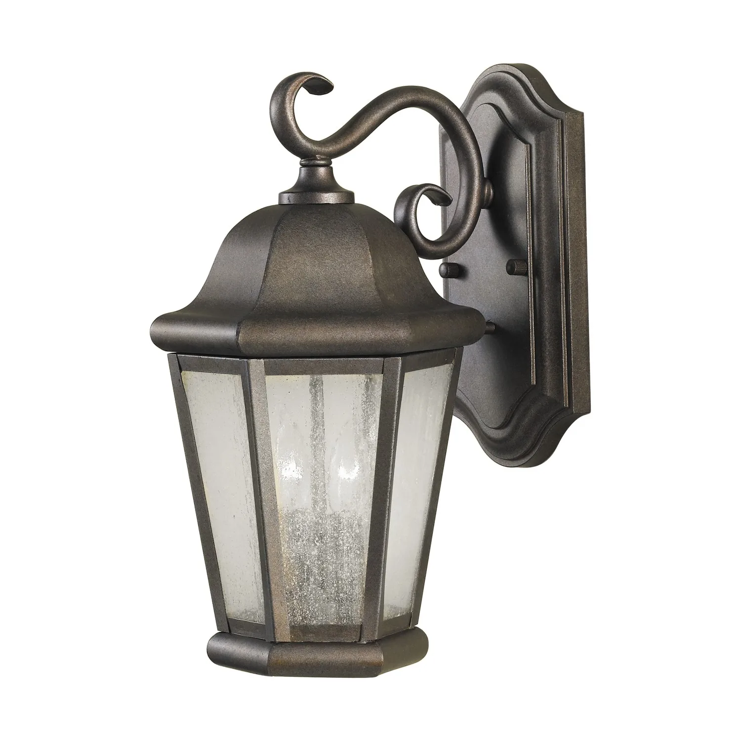 Martinsville Two Light Outdoor Wall Lantern in Corinthian Bronze