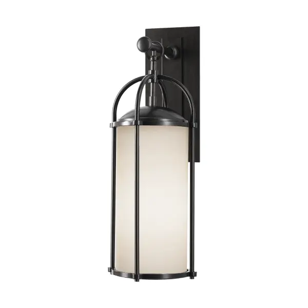 Collection: Dakota Designer: Feiss Rooms: Outdoor Finish: Espresso Glass: White Opal Etched Width: 7.63" Height: 20.63" Weight: 9.75 lb Extension from Wall: 9.13" Wire: 8" Black/White Canopy: DP:0.625'' W:4.5'' H:11.25'' OB UP:8.5'' Rectangular Number of Bulbs: 1 Maximum Wattage: 150.00 W Bulb Type: A21 Bulb Base: Medium Voltage: 120.00 V Material: Aluminum Country of Origin: Vietnam Safety Listing: UL Safety Rating: Wet Connection: Hardwired Title 24 Spec Sheet Instructions Parts Diagram