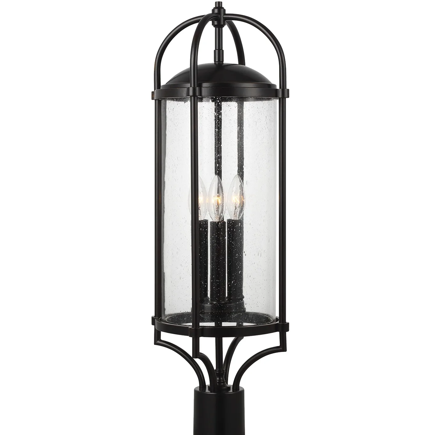 Dakota Three Light Post/Pier Lantern in Espresso