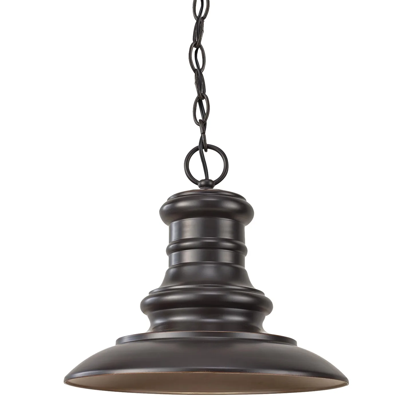 Redding Station One Light Outdoor Pendant in Restoration Bronze