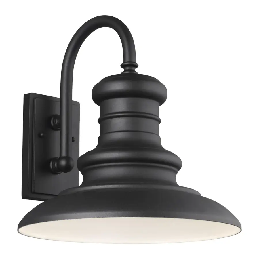 Redding Station Outdoor Wall Lantern in Textured Black