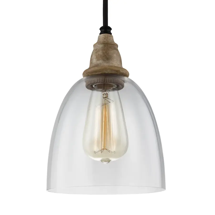 Matrimonio One Light Pendant in Driftwood / Dark Weathered Zinc