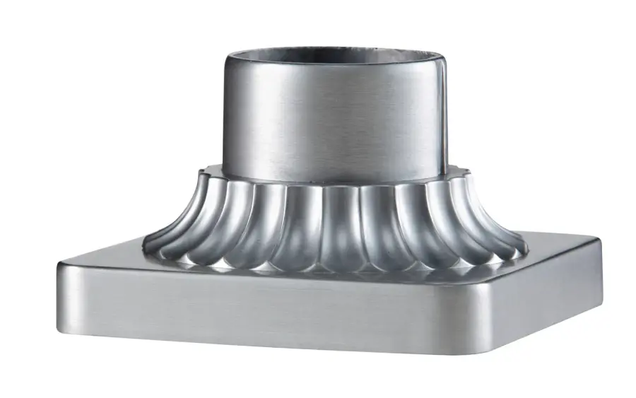 Outdoor Pier Mount Accessory in Brushed Aluminum