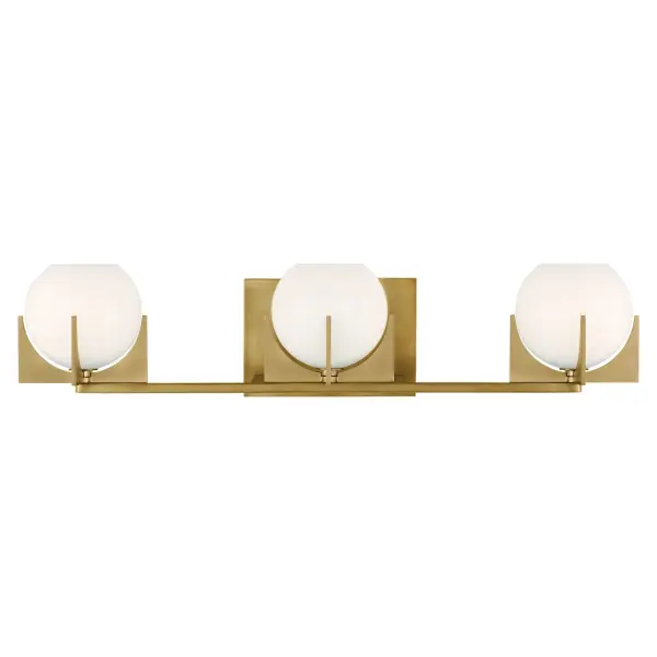 Abbott LED Vanity Light in Burnished Brass