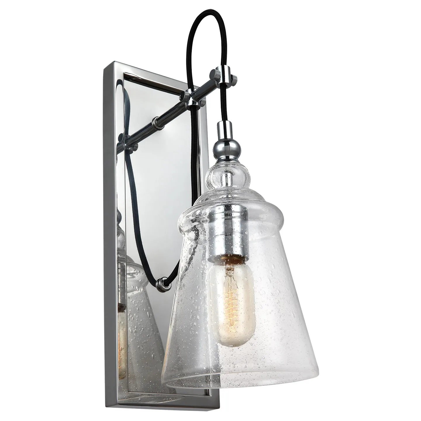 Loras One Light Wall Sconce in Chrome