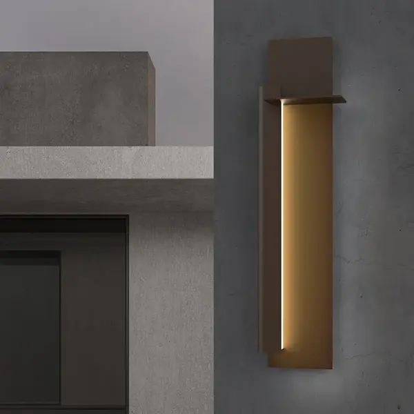 The Backgate LED Sconce combines contemporary design with energy-efficient LED technology. Its textured bronze finish adds warmth and sophistication to any space, making it ideal for both residential and commercial applications.