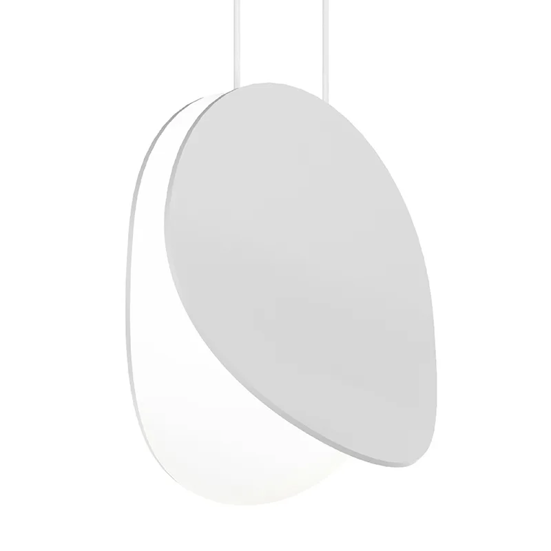 Malibu Discs LED Pendant in Satin White