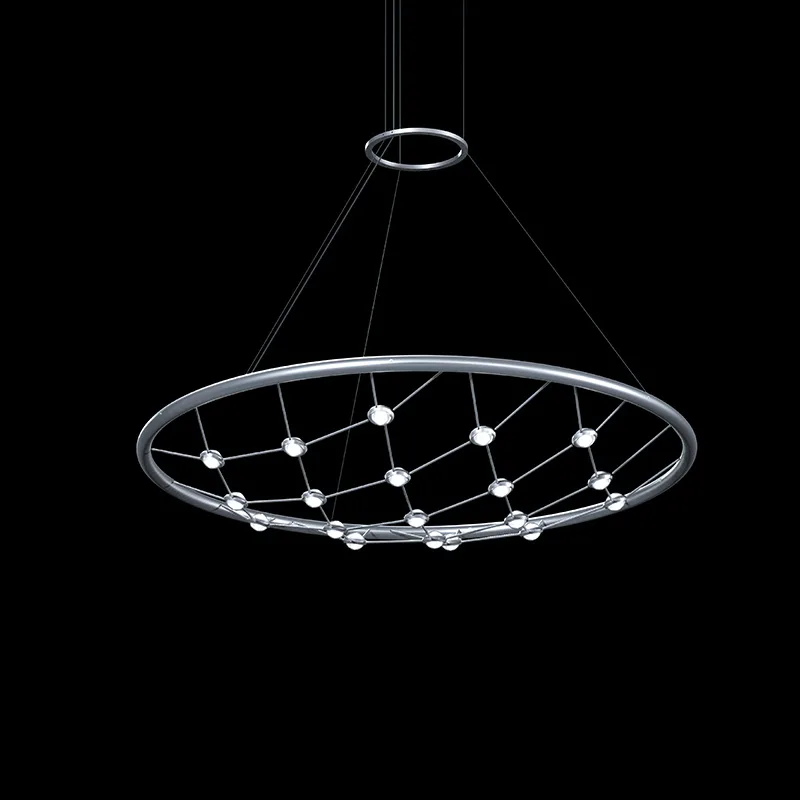 Constellation LED Pendant in Bright Satin Aluminum