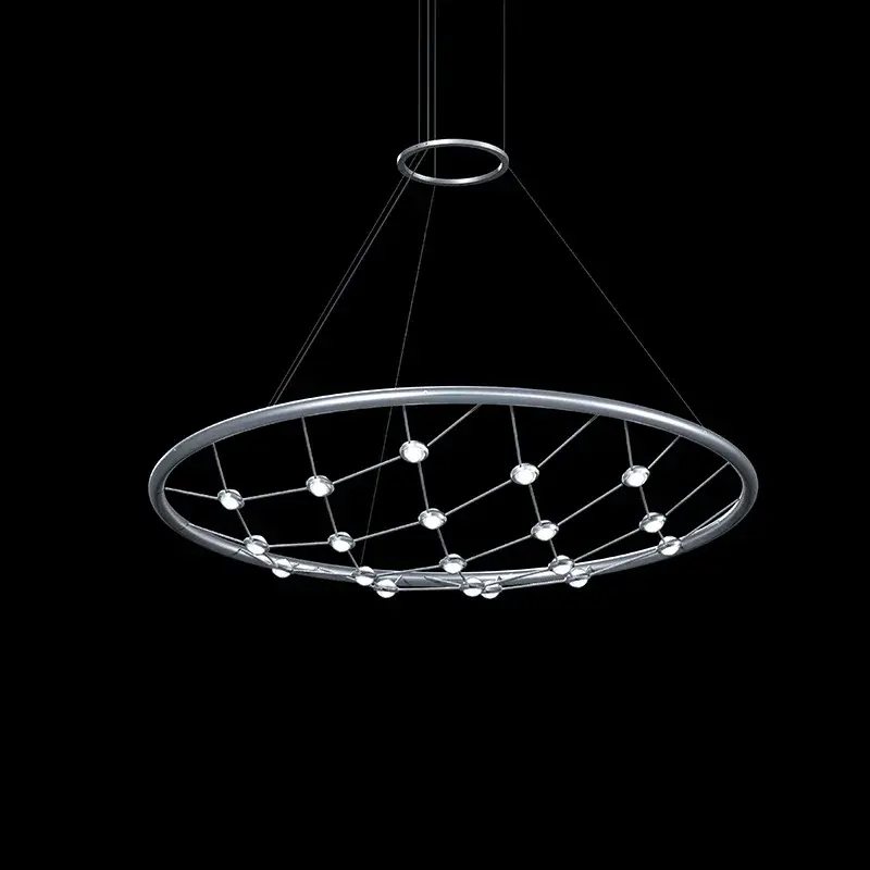 Constellation LED Pendant in Bright Satin Aluminum